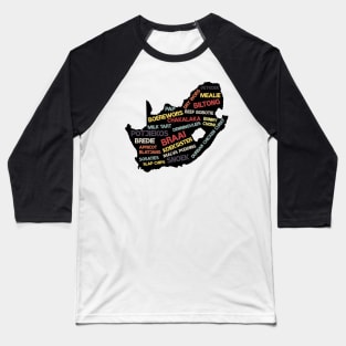 South Africa Food Map Baseball T-Shirt